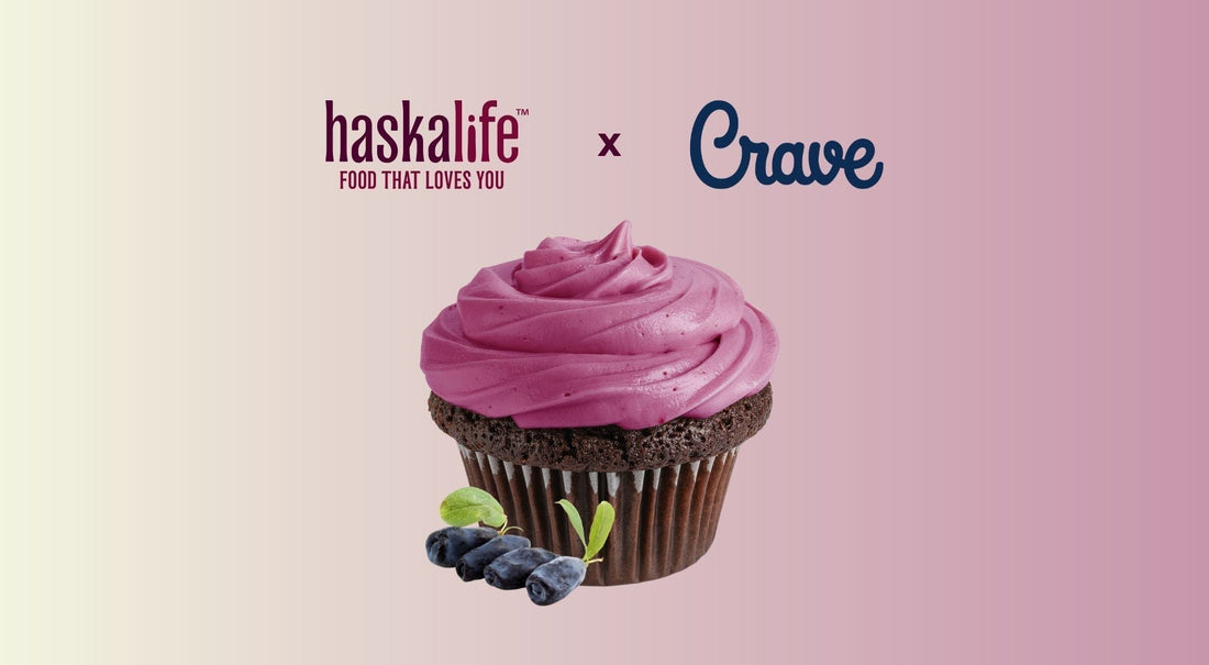 Haskap Cupcakes with Berry Buttercream (Crave Cupcakes Collab)
