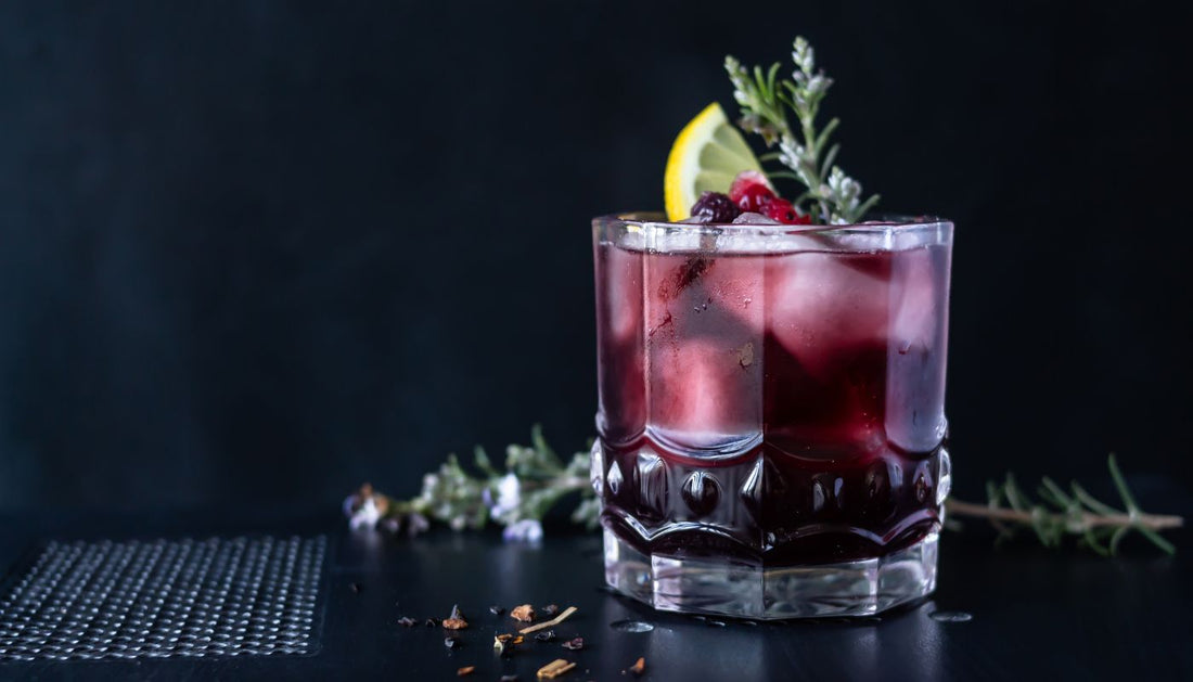 Haskap Berry Christmas Sparkler Cocktail