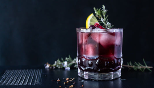 Haskap Berry Christmas Sparkler Cocktail